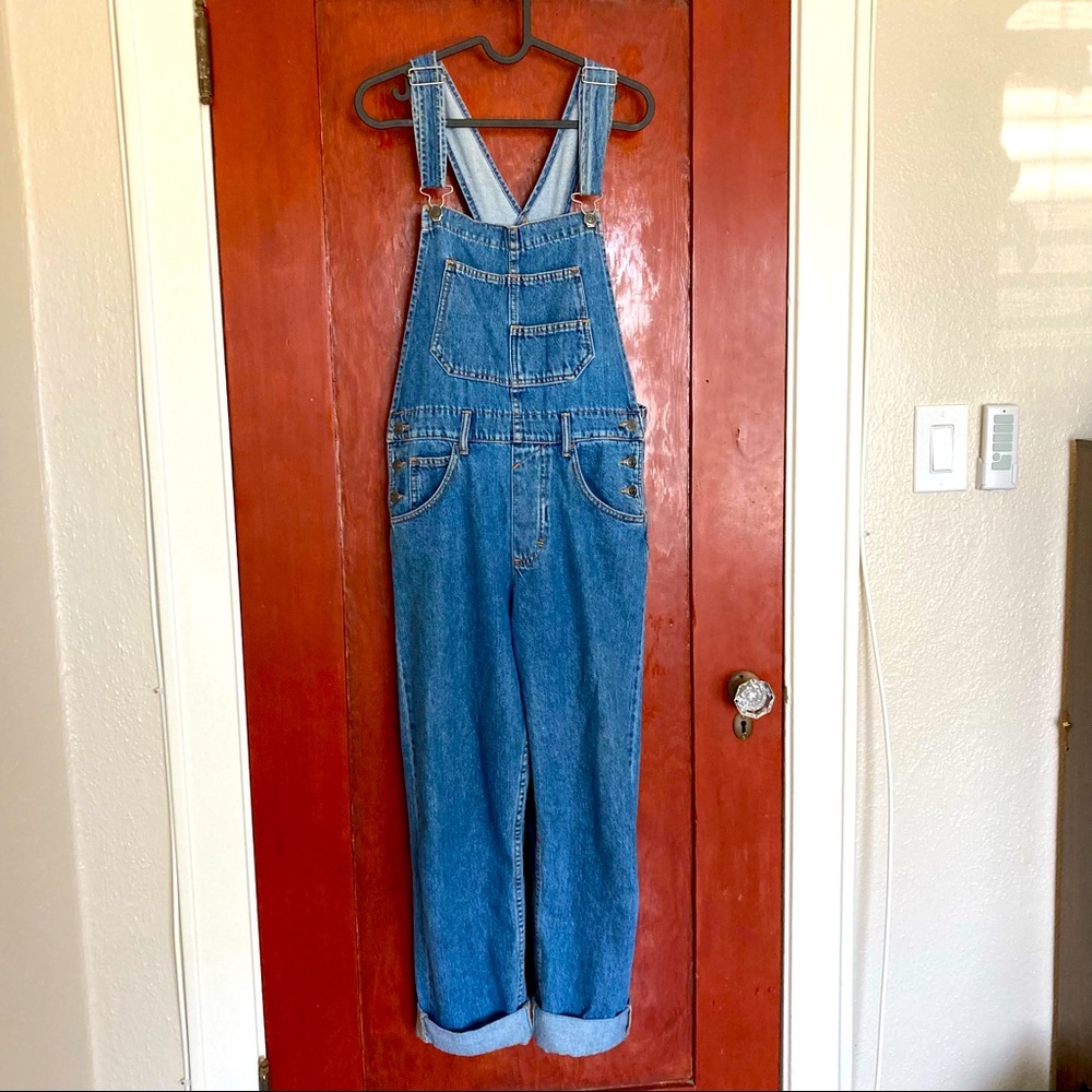 Free people ziggy overalls denim blue xs